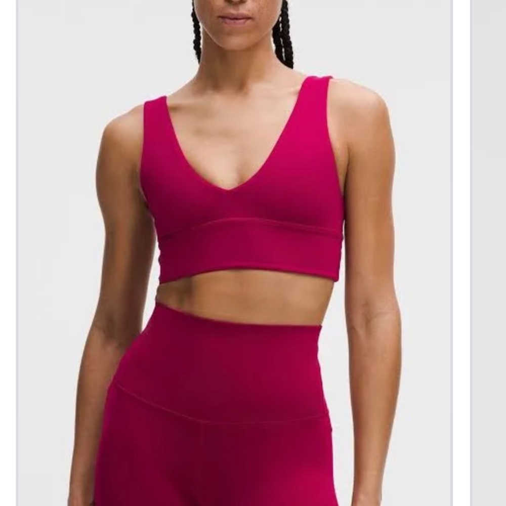 Lululemon align v neck sports bra pink